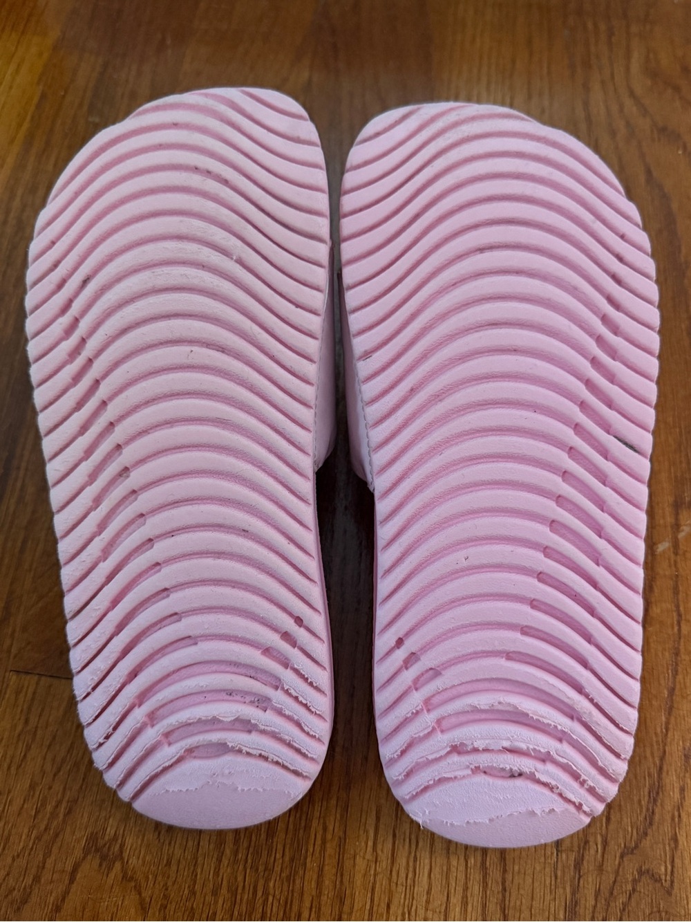 Nike Kawa Girls Pink Iridescent Slide Sandals Pool Beach Shoes Summer Blue - Picture 7 of 9